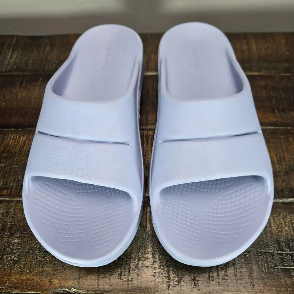 Oofos OOahh Womens Size 8 Recovery Slip-On Comfort Beach Sandals Slides Blue - Picture 2 of 11